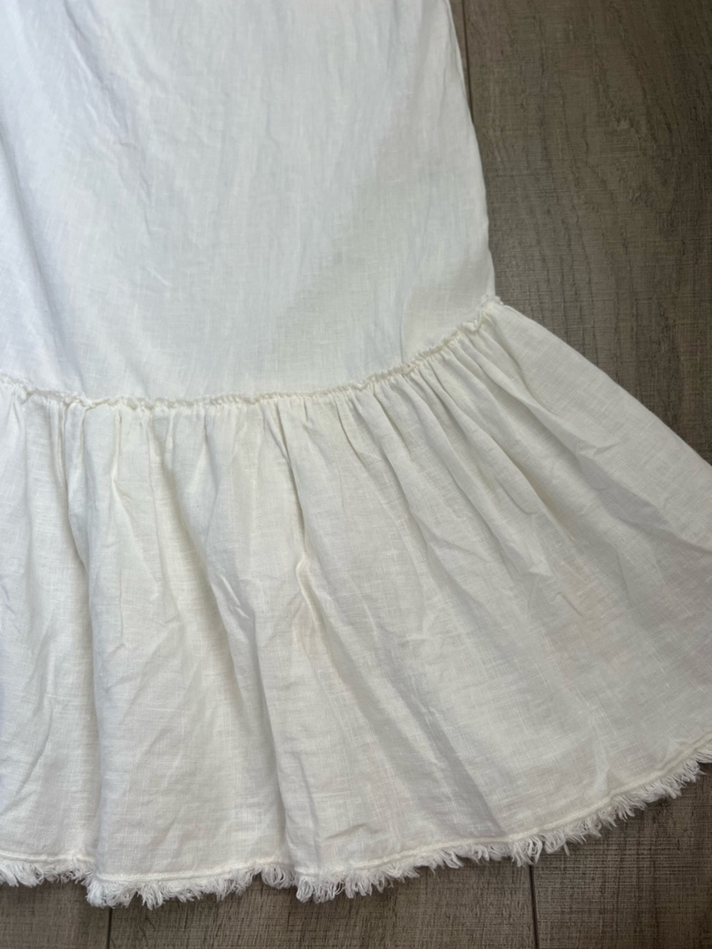 Zara ZW Collection Linen Asymmetric Dress in Oyster White Size XS - Picture 5 of 8